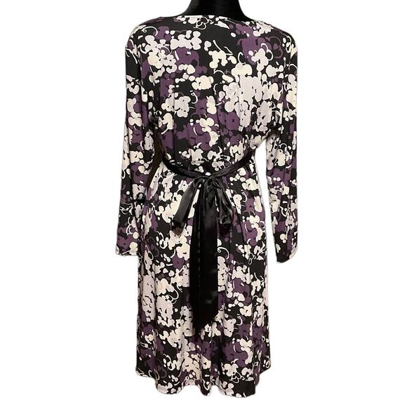 Worthington Black & Plum Fit and Flare size 14 Dress - Picture 2 of 3